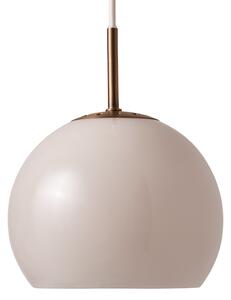 FRANDSEN Висяща лампа Ball Glass, пясъчно сива, Ø 25 cm, Затъмняване, Сив, Дневна/трапезария, Стъкло, Дизайн