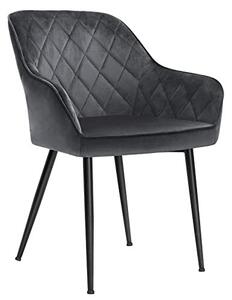 Комплект 4 трапезарни стола, Songmics, Сив, 62.5x60x85 см