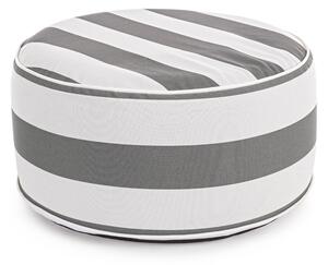 Надуваем пуф STRIPES 53x23 cm. бяло/сиво