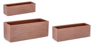 BIZZOTTO ДЕКОРАТИВНА САКСИЯ 3БР. TRESSAGE КАФЯВА