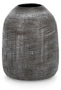 BIZZOTTO ДЕКОРАТИВНА ВАЗА PAPYRUS 15,8X19 Т СИВА