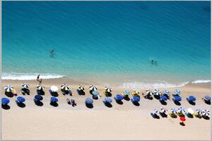 IMAGELAND КАРТИНА С РАМКА SUNSHADE ON THE BEACH