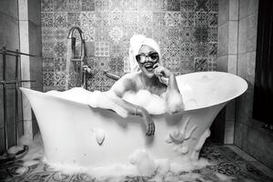 IMAGELAND СТЪКЛЕНА КАРТИНА ENJOY YOUR BATH