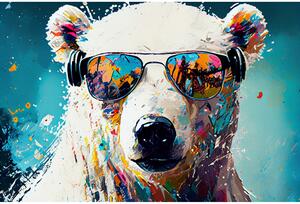 IMAGELAND КАРТИНА АКРИЛНО СТЪКЛО COOL POLAR BEAR