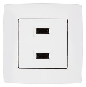 CITY USB ДВОЕН КОНТАКТ БЯЛ