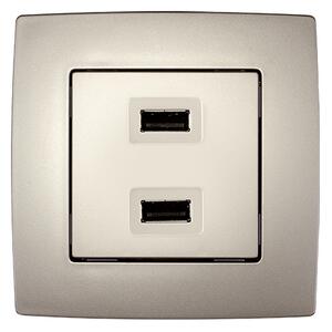 CITY USB ДВОЕН КОНТАКТ ШАМПАНСКО МЕТАЛИК