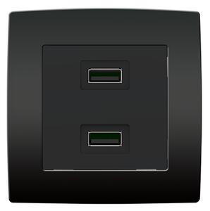 CITY USB ДВОЕН КОНТАКТ АНТРАЦИТ