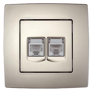 CITY RJ11+ RJ45 КОНТАКТ ШАМПАНСКО МЕТАЛИК