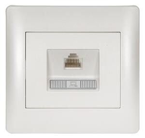 RHYME КОМПЮТЪРЕН КОНТАКТ RJ45 (CAT5E) БЯЛ МЕТАЛИК