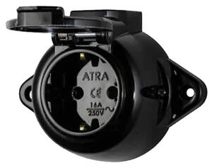 ANTIQUE КОНТАКТ С КАПАК 16А 250V IP44 ЧЕРЕН