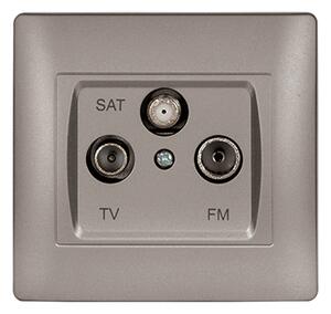 RHYME ТV+FM+SAT КОНТАКТ СИВ МЕТАЛИК
