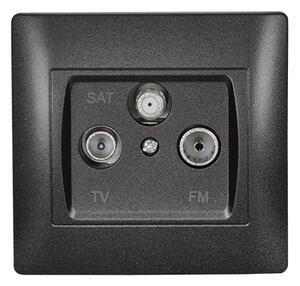 RHYME ТV+FM+SAT КОНТАКТ ГРАФИТ МЕТАЛИК