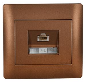 RHYME КОМПЮТЪРЕН КОНТАКТ RJ45 (CAT5E) КАФЕ МЕТАЛИК