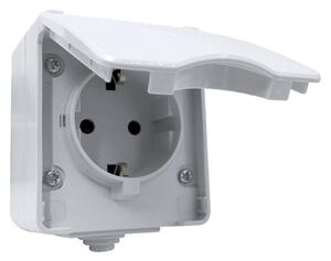 КОНТАКТ ШУКО ОТКРИТ МОНТАЖ IP65 СИВ