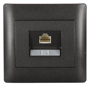 RHYME КОМПЮТЪРЕН КОНТАКТ RJ45 (CAT6E) ГРАФИТ МЕТ
