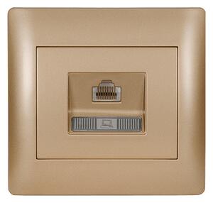 RHYME КОМПЮТЪРЕН КОНТАКТ RJ45 (CAT5E) ЗЛАТО МЕТ