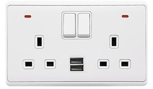 LONDON ДВ.КОНТАКТ С 2Р СВ.КЛЮЧ + USB БЯЛ