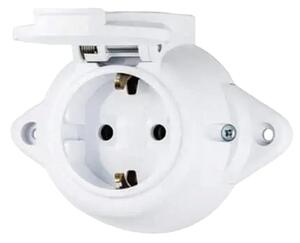 ANTIQUE КОНТАКТ С КАПАК 16А 250V IP44 БЯЛ