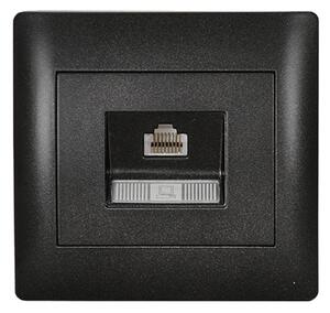 RHYME КОМПЮТЪРЕН КОНТАКТ RJ45 (CAT5E) ГРАФИТ МЕТ