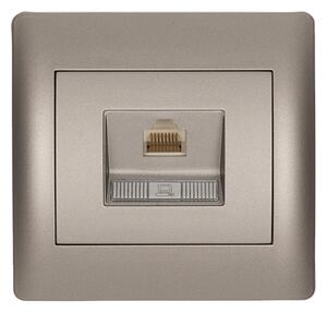 RHYME КОМПЮТЪРЕН КОНТАКТ RJ45 (CAT5E) СИВ МЕТАЛИК