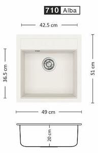 Eurolux IMPULSE 490 SI Композитна мивка за вграждане