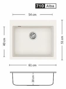 Eurolux IMPULSE 610 SI Композитна мивка за вграждане