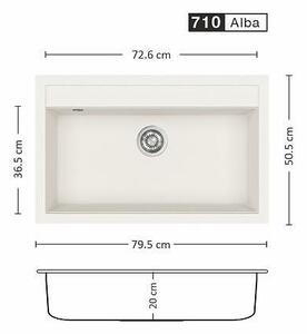 Eurolux IMPULSE 795 SI Композитна мивка за вграждане