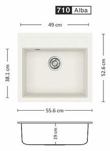 Eurolux IMPULSE 556 SI Композитна мивка за вграждане