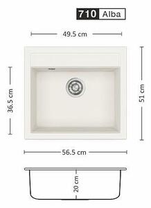 Eurolux IMPULSE 565 SI Композитна мивка за вграждане