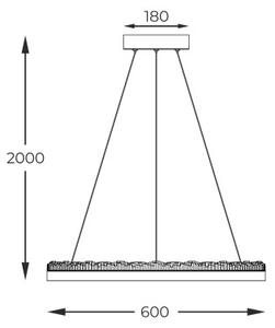 ZUMA LINE LED ПЕНДЕЛ REGI PD2304600R-MB 47W CCT