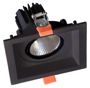 КВАДРАТНА ПОДВИЖНА LED ЛУНА 15W 230V 4000K ЧЕРНА
