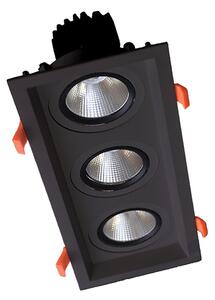 ТРОЙНА ПОДВИЖНА LED ЛУНА 3X15W 230V 4000K ЧЕРНА