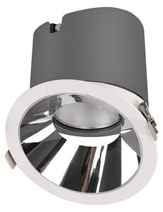 EL-6453 LED ЛУНА ВМ 12W 3000K 38° С РЕШЕТКА БЯЛА