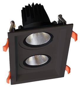 ДВОЙНА ПОДВИЖНА LED ЛУНА 2X15W 230V 4000K ЧЕРНА