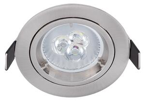 LED МЕТ. КРЪГЛА ЛУНА LED3X2W 6400K САТ. НИКЕЛ