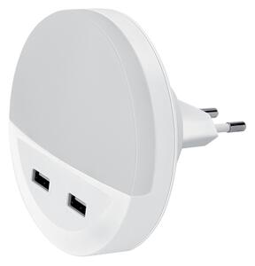 LED НОЩНА ЛАМПА С 2*USB 0.5W 4000K