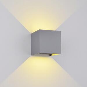 969 LED АПЛИК КВАДРАТ 2X5W 4000K IP54 СИВ