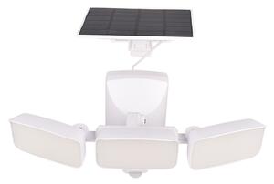 ТРОЕН СОЛАРЕН ПРОЖЕКТОР 15W IP54 СЪС СЕНЗОР, БЯЛ