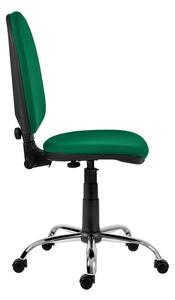 Работен стол Antares GOLF PLUS CR, до 120кг, дамаска, хромирана база, газов механизъм, коригиране на височината, черно-зелен