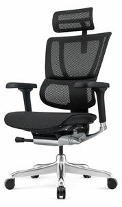 Работен стол Antares IOO ELITE 2, до 150кг, мрежа, синхронен механизъм, коригиране на височината, заключване в позиция, черен