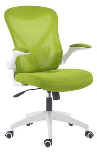 Работен стол RFG Jolly White W, до 120кг, дамаска/меш, полипропиленова база, Tilt механизъм, коригиране на височината, лумбална опора, зелен