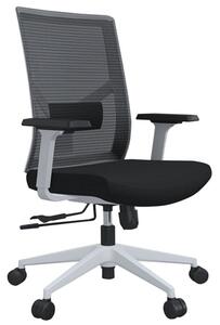 Работен стол RFG Snow W, до 120кг. макс тегло, дамаска, лумбална упора, черен
