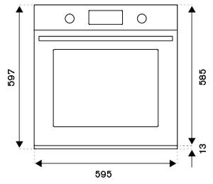 Bertazzoni Фурна за вграждане 5 функции Modern 60cm 76L