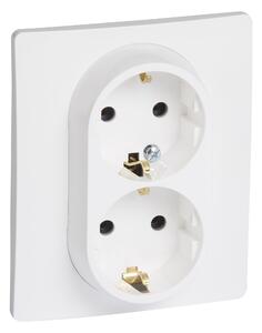 LEGRAND Двоен контакт шуко NILOE 16A бял