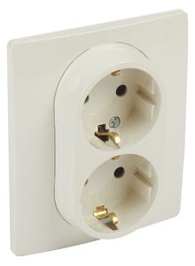 LEGRAND Двоен контакт шуко NILOE 16A крем