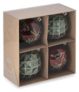 Bizzotto Комплект коледни играчки за елха 4бр. JOE 16,2x16,2x7,9 зелен/червен
