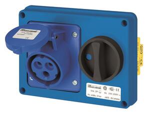 EC690 ХОР. ПАНЕЛ КОНТАКТ 2P+E 16A С КЛЮЧ IP44