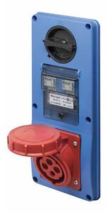 EC690 ВЕРТ. КОНТАКТ 2P+E 16A С КЛЮЧ ЗА ВЛОЖКИ IP44