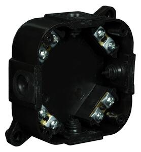 VP074-55 РАЗКЛ. КУТИЯ С КЛЕМИ 88Х88ММ IP44 ЧЕРЕН