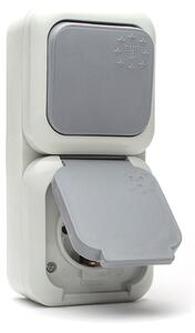 Комбинация Евро - Ключ Еднополюсен,сх.1 и Контакт,16А,250V,ПКОМ, IP44